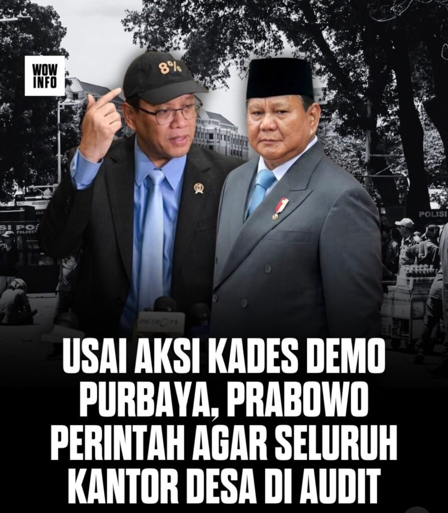 Usai Aksi Kades Demo Purbaya, Prabowo Perintah Agar Seluruh Kantor Desa di Audit