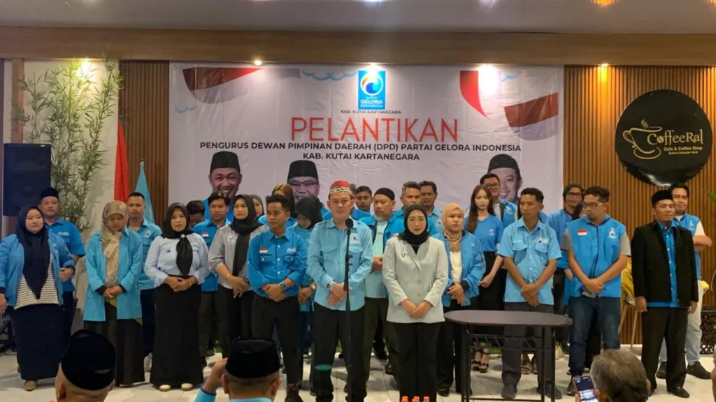 Pengurus DPD Partai Gelora Kukar Resmi di Lantik oleh DPW Kaltim