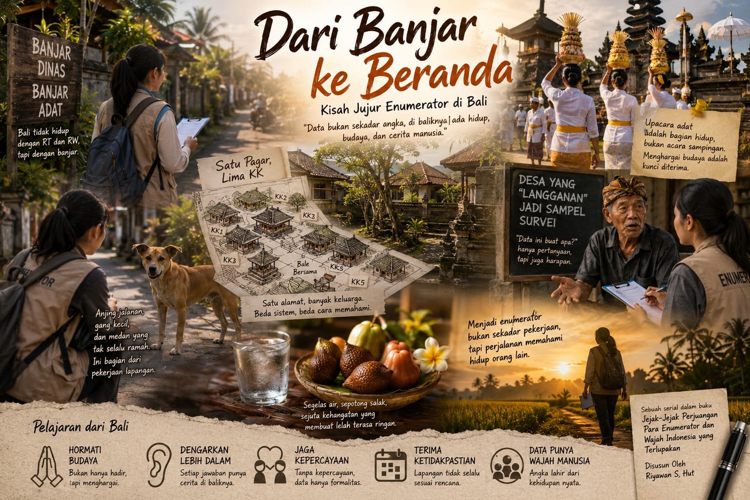 ‎Dari Banjar ke Beranda: Kisah Jujur Enumerator di Bali  ‎